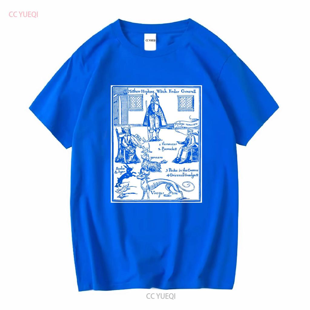 Matthew Hopkins Generální lovec čarodějnic Tričko Okultismus Čarodějnictví pentagram gotický dlouhý nebo krátký rukáv vintage Prané Strečové