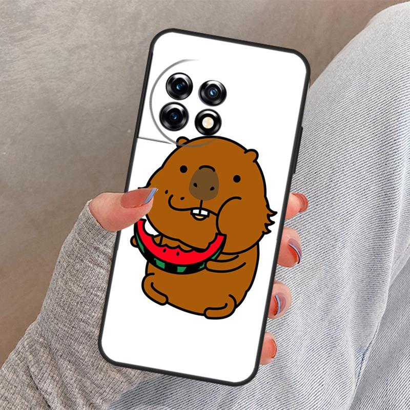 Cute Cartoon Capybara Cover For OnePlus Nord 4 3 CE 2 Lite N20 N10 N30 OnePlus 8T 10T 13 13R 12 12R 11 10 Pro Case