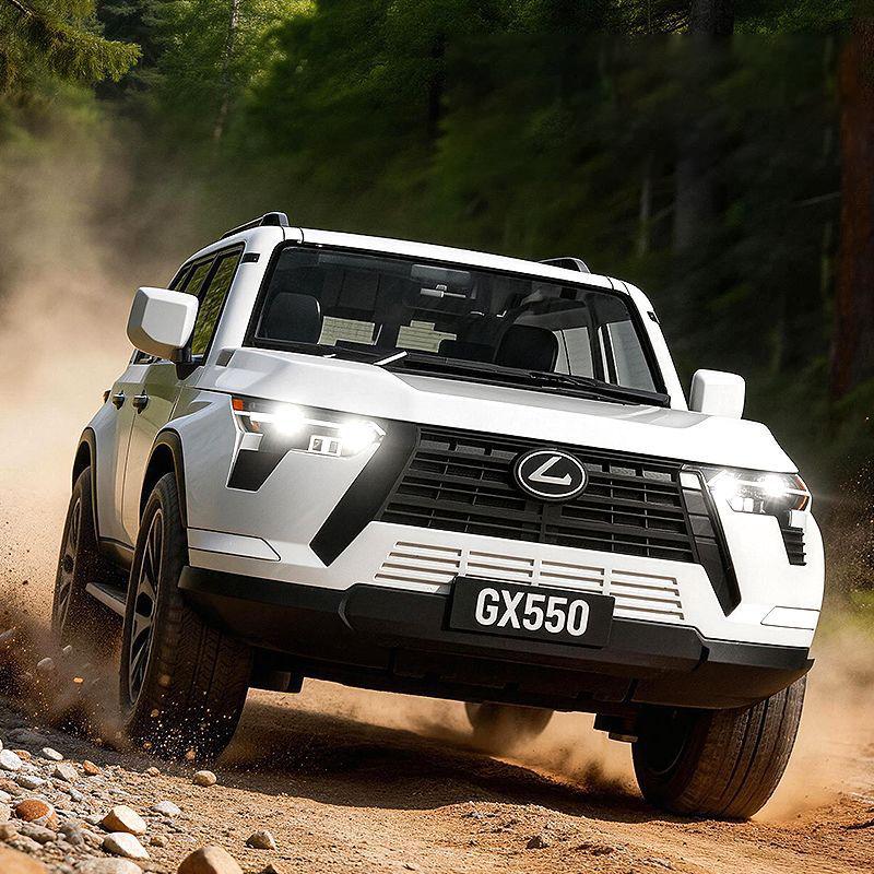 Modellino Auto Giocattolo in Lega pressofusa SUV Lexus GX550 Scala 1/24 Suono e Luci Pull Back Giocattolo per Bambini Collezionabili Regalo di Compleanno