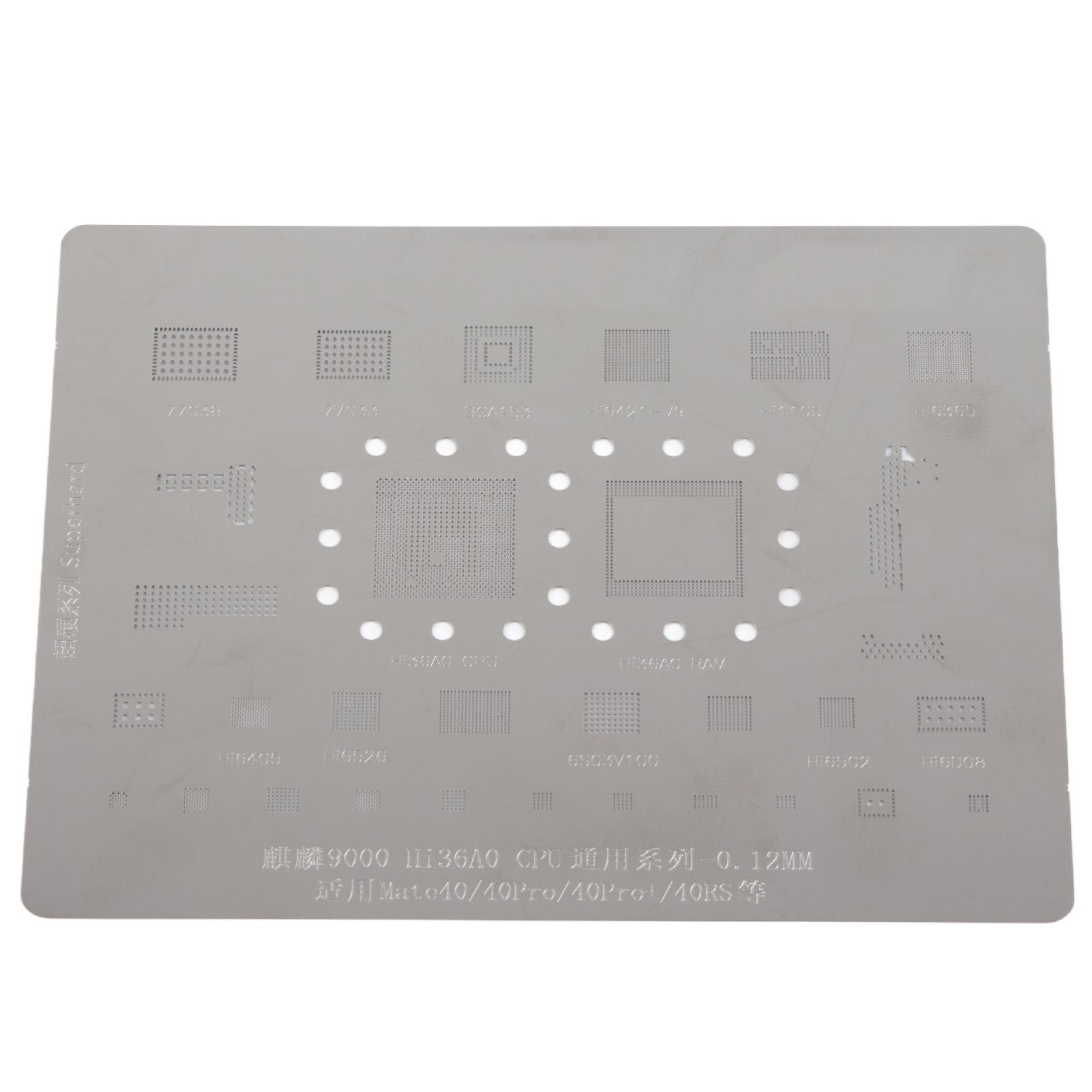 

BGA Reballing Stencil Template Stainless Steel Portable High Temperature Resistant Reballing Rework