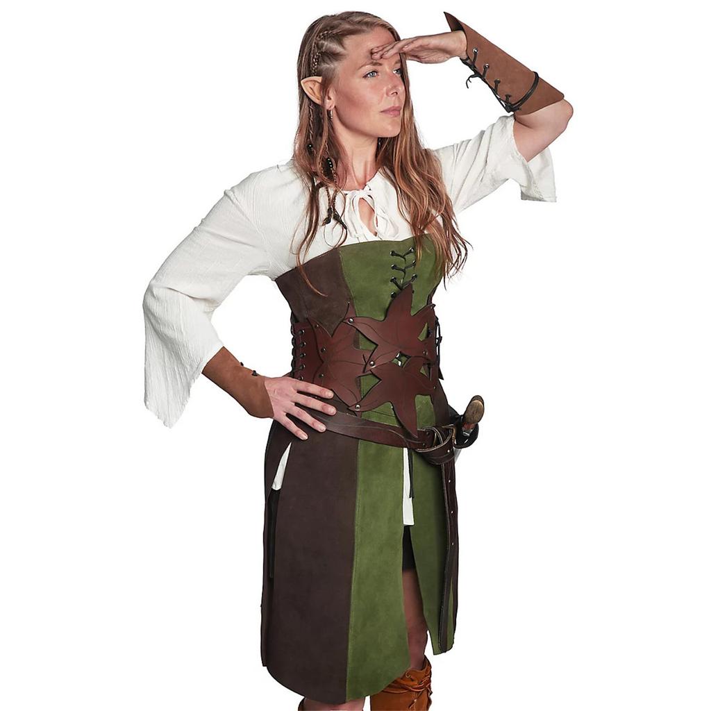 Vintage Nordic Viking Arm Cuff for Cosplay Parties Medieval SuedeFabric Arm Gauntlet Vintage Archery Armor Bracers