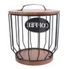 Rustic Coffee Filter Holder with Lid Coffee Filter Storage Container Coffee Pod Holder for Counter