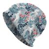 A Men'S Street Style Animal-Themed Knitted Hat - Featuring a Dreamy Blue Background with a Unicorn Floral Pattern, Made from Durable Knitted Fabric, C
