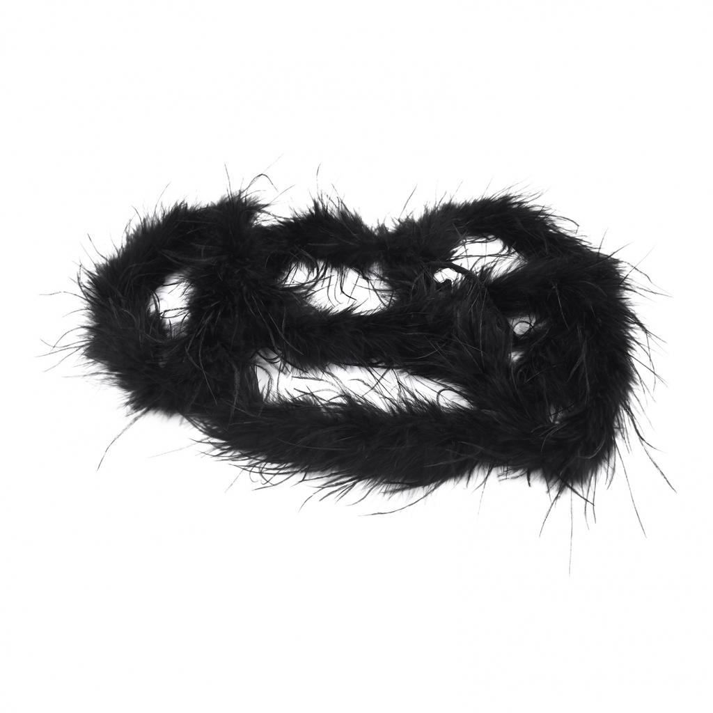 Feather Trim Scarf Add Glamour to Your Outfit with 2M Ostrich Feathers