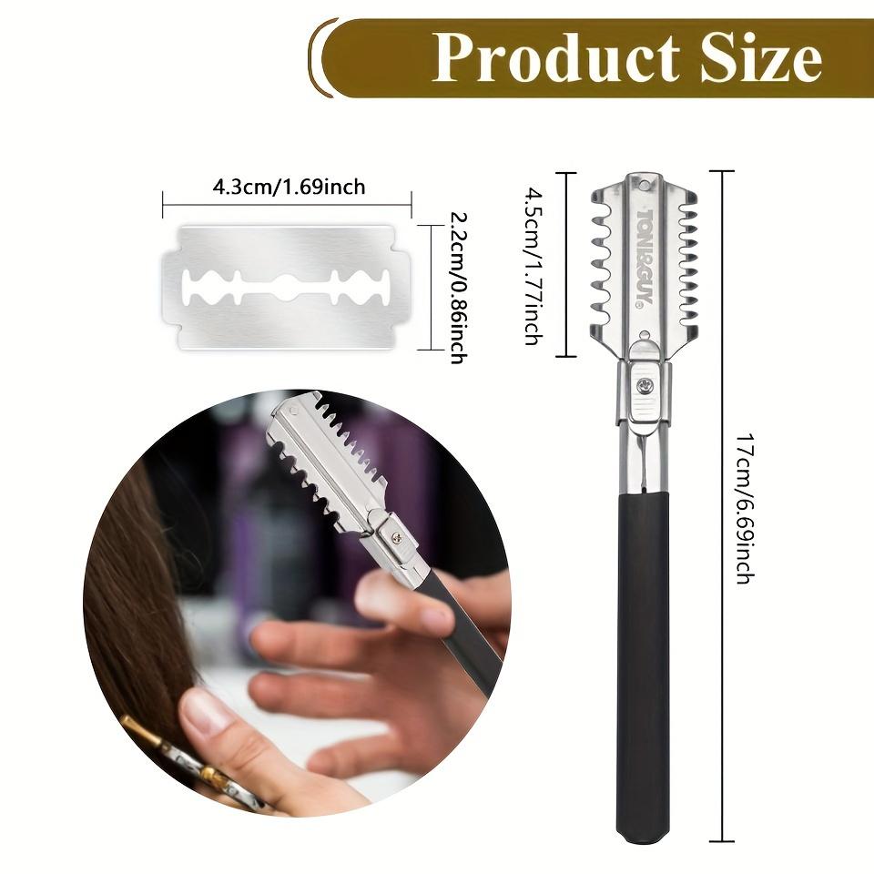 Double Sided Hair Thinner Trimmer Razor Comb Cutting Scissors Tool for Home Salon Haircut Styling, Manual Hair Cutting Thinning Barber Comb