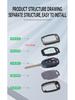 Key Cover Shell for Toyota FJ Cruiser, RAV4, Prado, and Land Cruiser