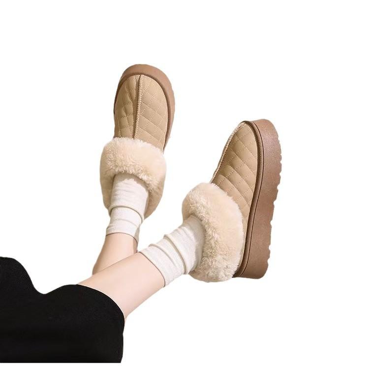 Stora snökängor i bomull dam nya vintern vattentäta och halkfria sammet varma snö bomullsskor