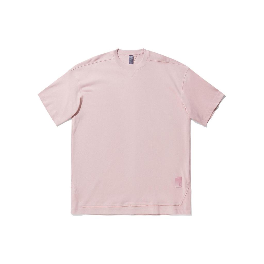 Li Ning X Jackie Chan Collaboration Kung Fu Series Loose Fit Round Neck Pullover Short Sleeve T-Shirt Men T-Shirt Soft-Pink Purple AHSU187-3