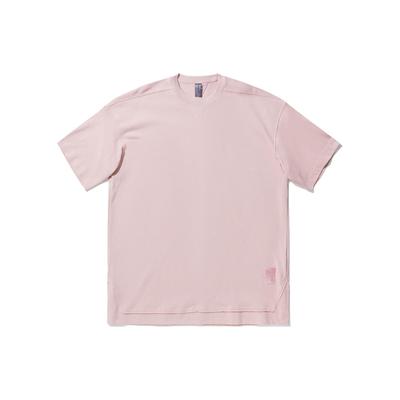 Li Ning X Jackie Chan Collaboration Kung Fu Series Loose Fit Round Neck Pullover Short Sleeve T-Shirt Men T-Shirt Soft-Pink Purple AHSU187-3