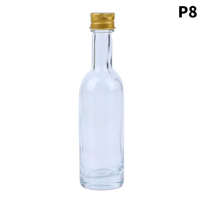 1 stk 50 ml hjemmeglass blyfri karaffel med deksel for brennevin Scotch liten vinflaske glass drikkeflaske bartilbehør