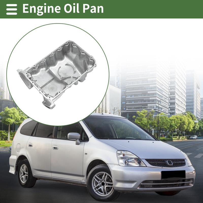 UXCELL Auto Car Engine Oil Pan Vehicle Aluminum Oil Pan Sump Transmission Oil Pan for Honda Odyssey 2007 No.11200RDJA00