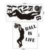 Wall Sticker Ball Is Life Sport Playing Basketball Mural Decor Waterproof Decal