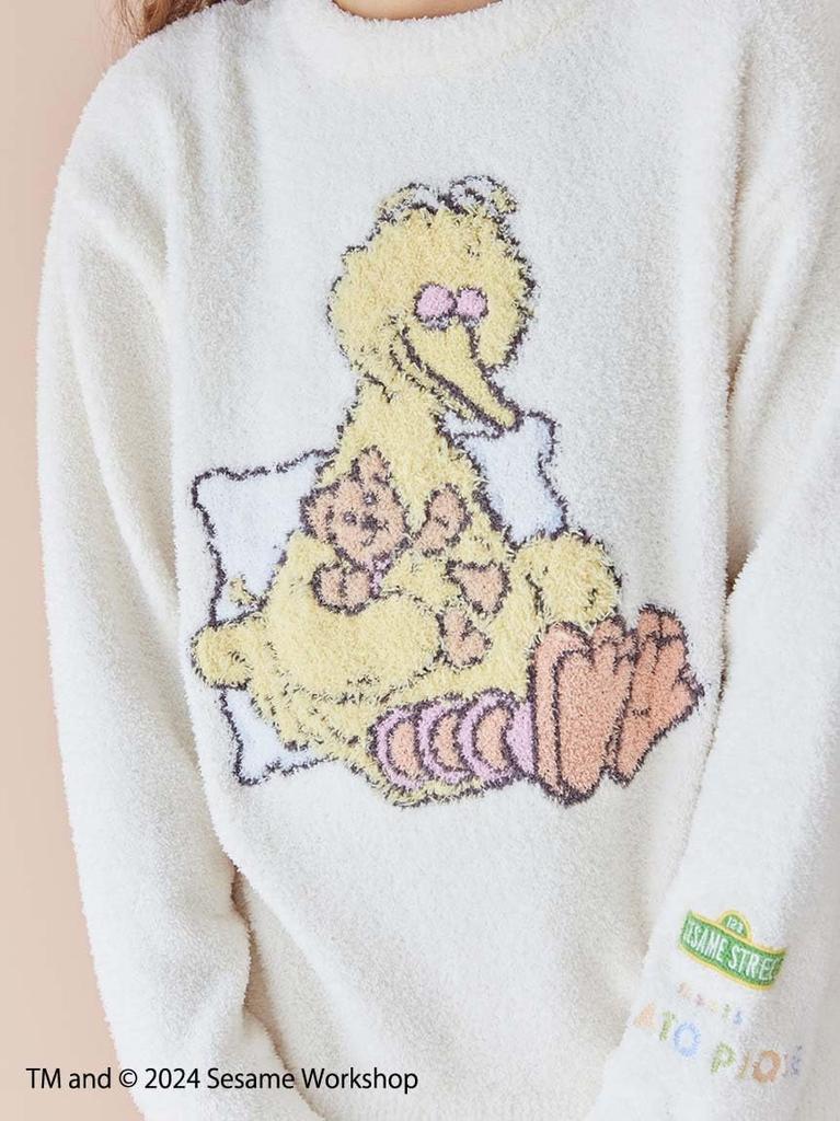 Gelato Pique Sesame Street Motif JQD Pullover Long Pants Set White & (PWNT245058) Women's