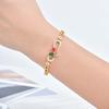 Luxurious Water Drop Zircon Colorful Zircon Flower Bracelet,Women's Eye Strap Hollow Heart Round Bracelets,Girl's Jewelry Gift