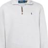 Polo Ralph Lauren Embroidered Logo Solid Color Half-Zip Pullover Sweatshirt Men sweatshirt Light-Gray 710635035-044