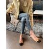 ins shows temperament! Metal buckle small fragrant wind bag head sandals women's flat French retro color matching empty single shoes tide