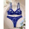 Y Fashion Exquisite Embroidered Flower Lingerie Set - Elegant Two-Piece Bra Set