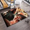 "Anime Battle Scene Carpet with Titans Print, Dark Room Decoration" Suitable for Use As an Anti-slip for Living Room Bedroom Sofas