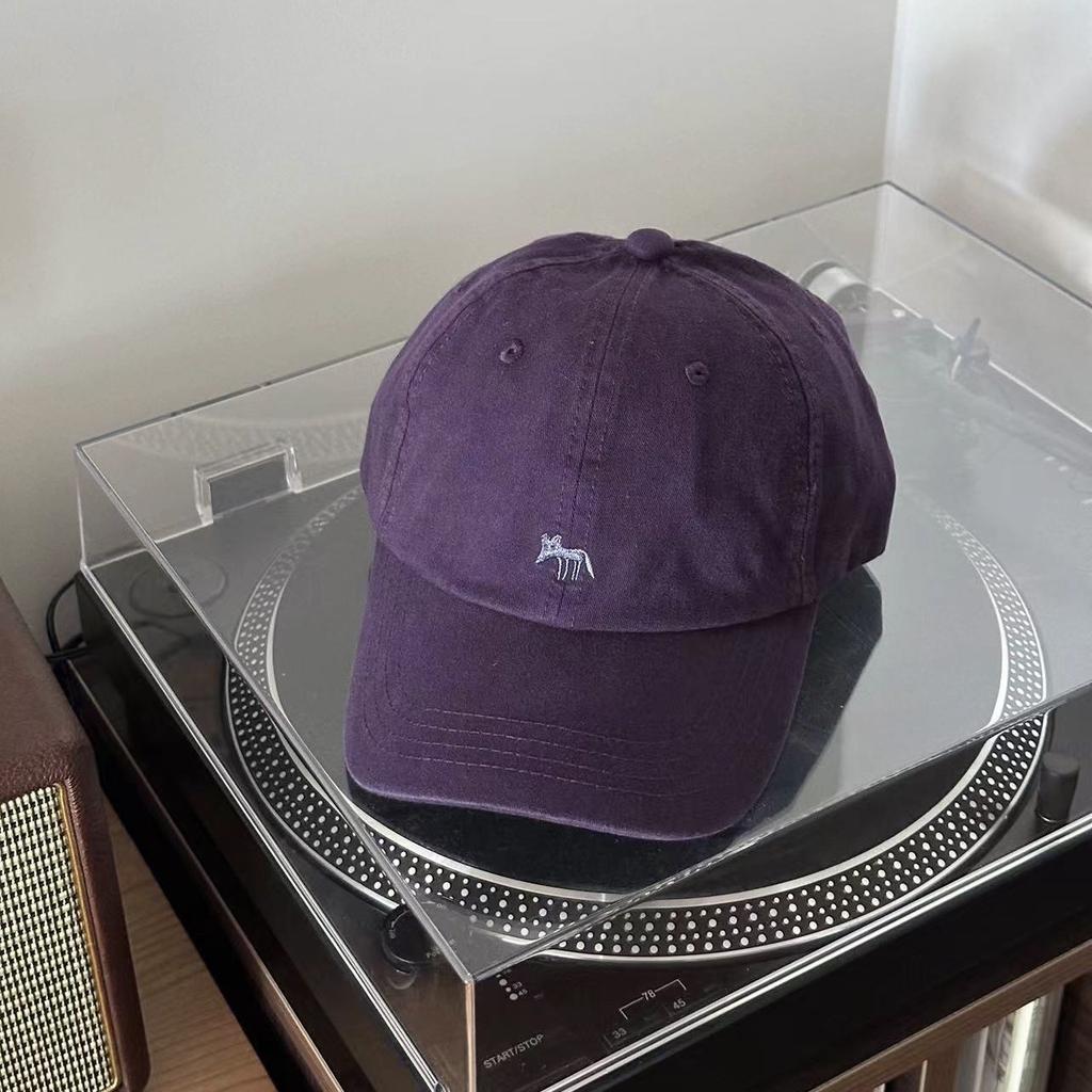 Koreanische bestickte Baumwoll-Baseballkappe mit kleinem Fuchs für Männer und Frauen mit breiter Krempe, die Gesichter zeigt, mit kleiner Entenküken-Kappe, Sonnenschutz, Trend