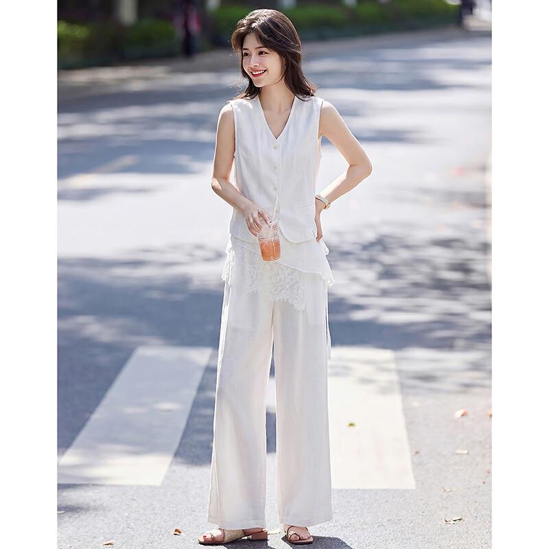 Elegant Lyocell Vest Two-Piece Set