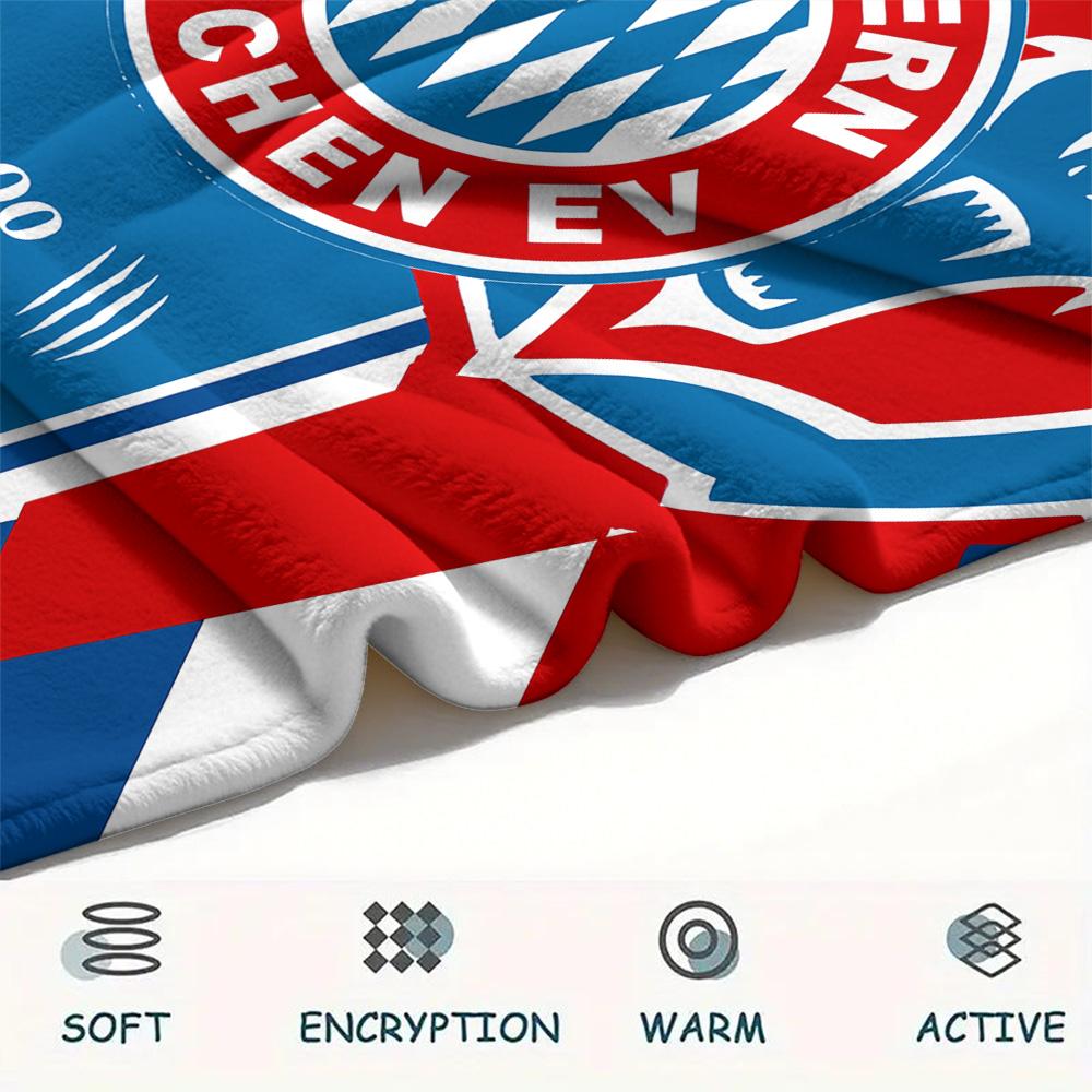 Flanelová deka s potiskem Bayern Mnichov, Vysoce kvalitní, Pohodlná pro všechna roční období, Domácí dekorace, Teplo a pohodlí, Perfektní jako vánoční dárky