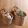 Hanging Portable Wall Hanging Basket Woven Storage Basket Portable Flower Plant Pot Desktop Kitchen Vegetables Storage