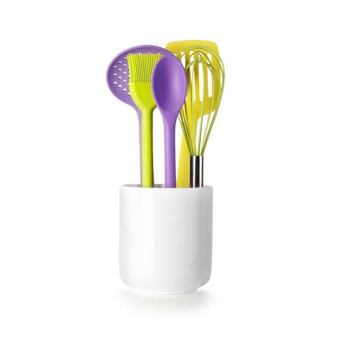 IBILI Utensil Holder, Steel, White, 12 X 12 X 14 Cm