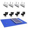 Solar Panel Mounting Brackets Set 4/6/10Pcs Mid End Clamps Rails Included Easy Install for Off Grid Solar System