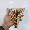 Golden Color Metal Furniture Feet 15cm Height Triangular Metal Legs  Home DIY