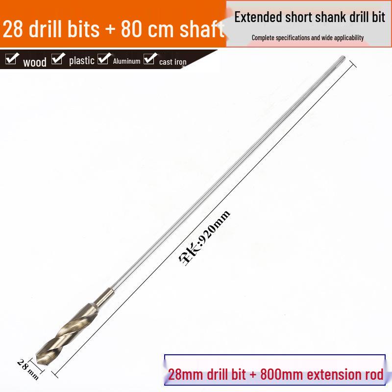 1-Meter Extra Long Twist Drill Bit with Small Shank for Deep Hole Woodworking and Tree Drilling