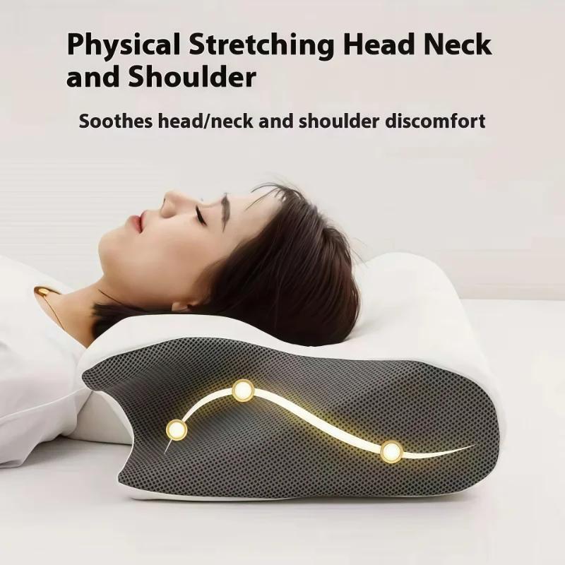 Memory Foam Cervical Pillow Ergonomic Contour Orthopedic Neck Pain Relief Sleeping Support Breathable Removable Cover