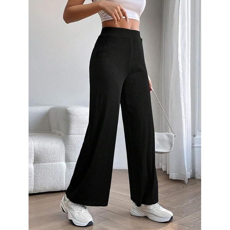 Trendy Casual Wear High Waist Trouser Women's Poly Lycra Pleated Fit Pants Dress