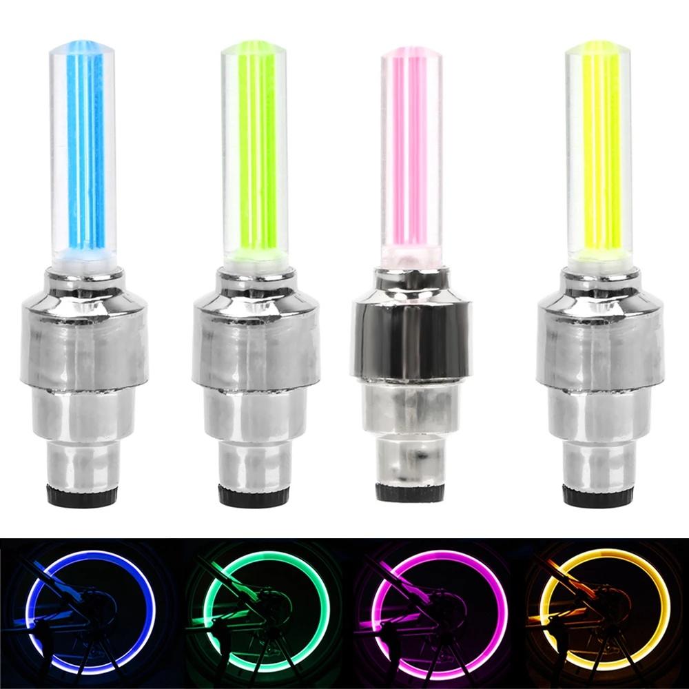 Motorcycle RGB Lights Wheel Hub Decorative Ambient Lamp LED Car Tire Valve Cap Bulb Dirt Pit Bike ATV Racing Vehicle Accessories