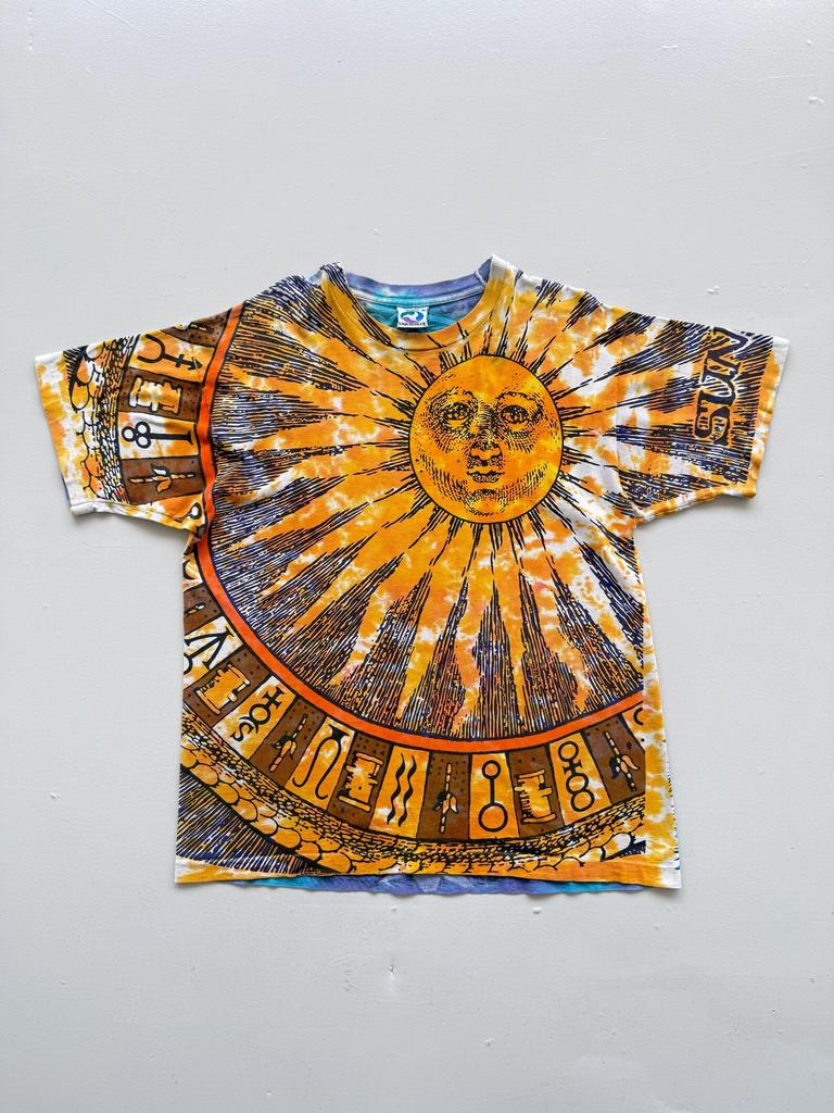 Liquid Blue Sun and Moon 90s Vintage Single Stitch All Over Graphic T-Shirt - XL