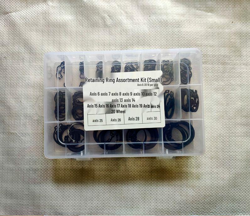 Sortimentní sada pojistných kroužků: Hřídel, Otvor, Sada vnitřních a vnějších C-klipů
