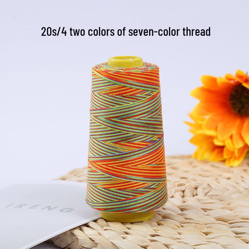 Household Hand-Sewn 3000 Yards Sewing Thread - Seven-Color Pagoda Thread for DIY Knitting