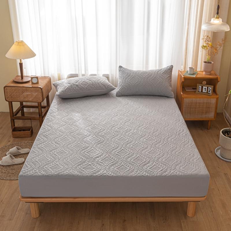 

1 шт. водонепроницаемый наматрасник белого цвета, простыня на резинке, одинарный/королевский/королевский размер, защита для матраса Single 90x200x30cm