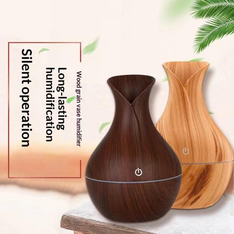 Woodgrain Ultrasonic Usb Humidifier And Essential Oil Diffuser Portable Desktop Aromatherapy For Home Office Use