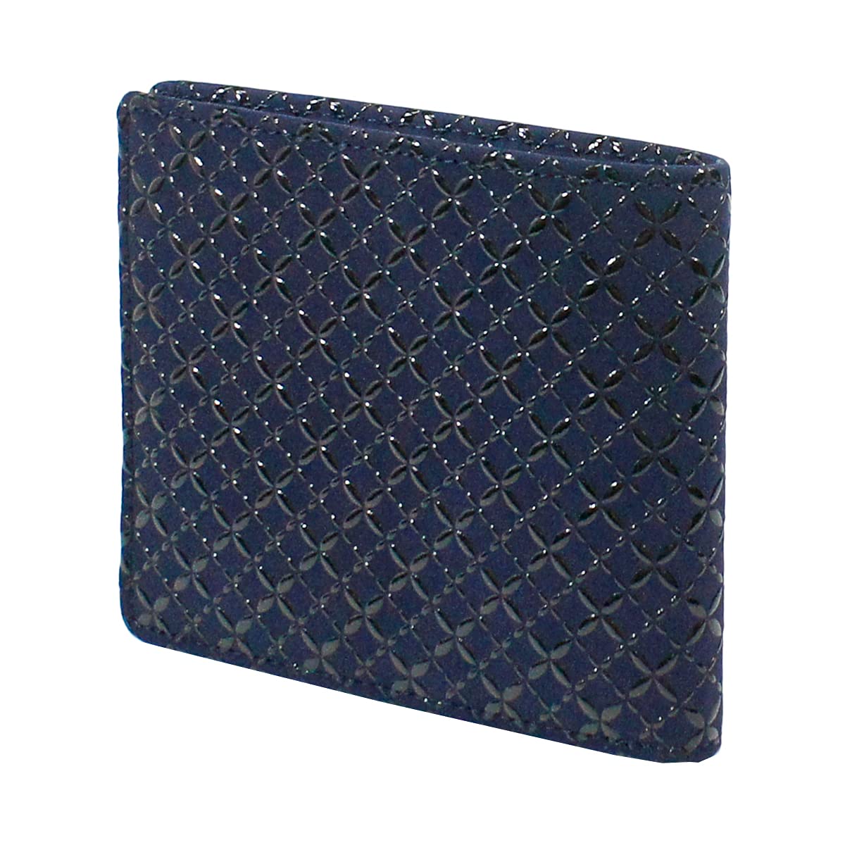 

Inden bill compartment no coin navy blue x black pattern [Indenya] bi-fold wallet, I, purse, deerskin, lacquer, cloisonné 2005-04-179