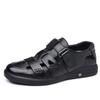 Men'S Leather Breathable Sandals Hollow Hole Shoes Soft Sole Soft Surface Casual Leather Shoes Men'S Middle-Aged And Elderly Father Shoes