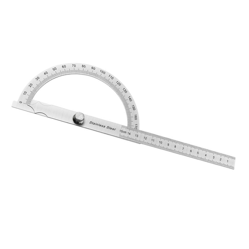 180° Protractor Woodworking Worker Stainless Steel Adjustable Rotary Measuring Tools Measurement Gauge Measure Tool Device