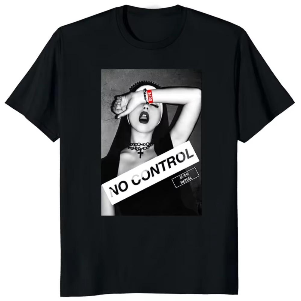 Hot Sale Sexy Nun Nonne Religieuse Pin Up Church of Satan Anton Lavey Satanic Occult Goth Gothic Tees Hentai Girls Tops