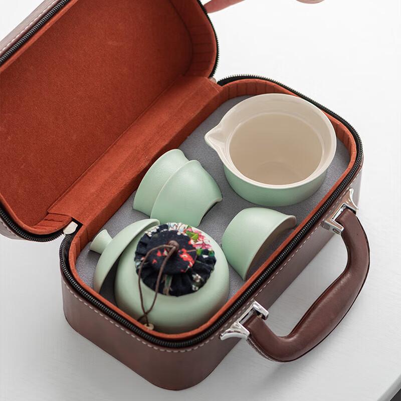 JingQingFu Portable Ceramic Travel Tea Set