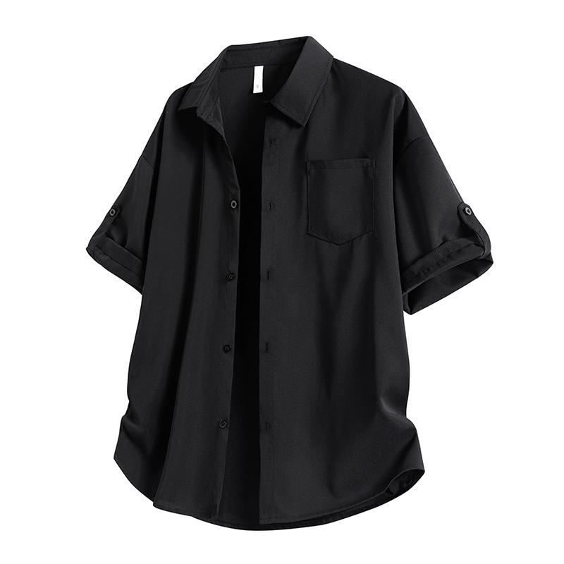 Summer Collar Men s Short Sleeved Shirt Casual Business Shirt 3XL