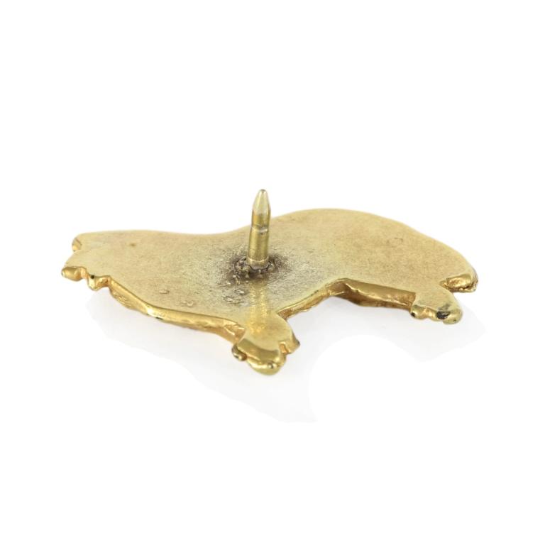 Collie Rough, Long-Haired Collie - gold-plated pin brooch, elegant dog ornament, unique pin by Art-Dog brand