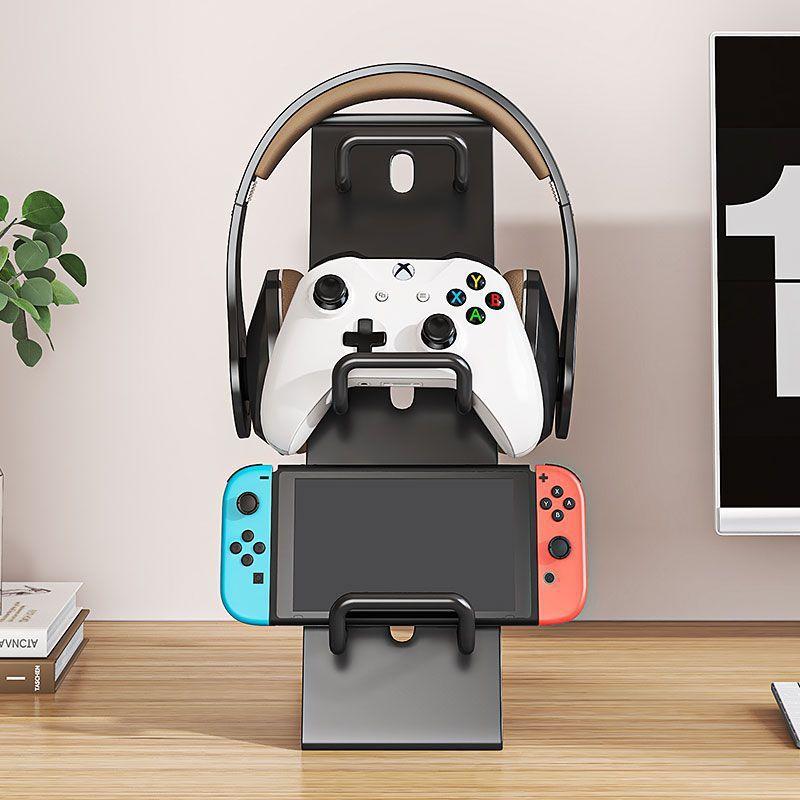 3-Layer Universal Gaming Gear Storage Stand • Multi-Functional Controller & Headphone Organizer Rack
