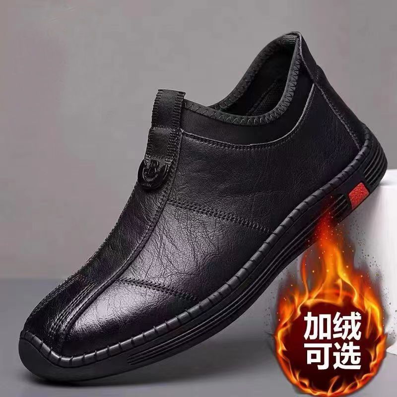 

Теплые хлопковые ботинки для мужчин и мужчин с мягкой подошвой и мягкой поверхностью на зиму, кожаные ноги, дышащая обувь, дышащие и нескользящие 44