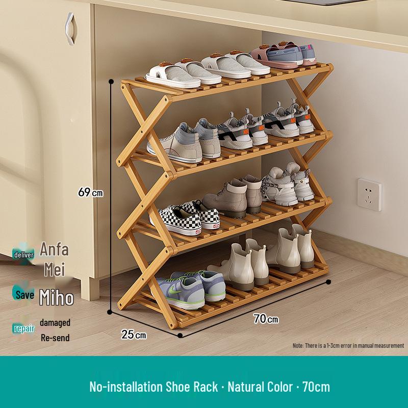 Compact Foldable Shoe Rack: Multi-Layer, No-Install, Space-Saving Storage for Indoor Entrances.