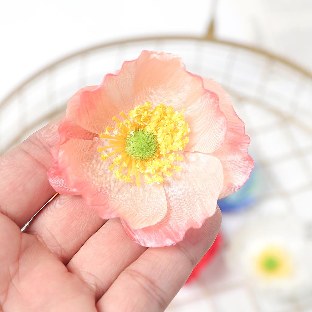 10 Stück Künstliche Blumenköpfe 7cm Kunstblumen für Heimdeko Garten Hochzeit Heiratsdekoration DIY Bastel Kranz Geschenk Ornament