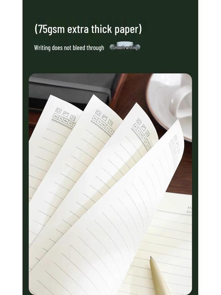 A5 Soft Leather Strap Notebook: Thick Minimalist Diary for College Students & Professionals | Vintage Sheepskin Design